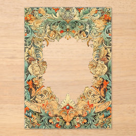 複雑なモチーフのフィリグリーのアクリルオーバーレイ アクリル招待状