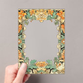 複雑なモチーフのフィリグリー写真または招待状オーバーレイ アクリル招待状 (インサイチュ (ポータブル))