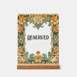 複雑なモチーフのフィリ澄んグリー、中央テーブル記号 アクリルサイン