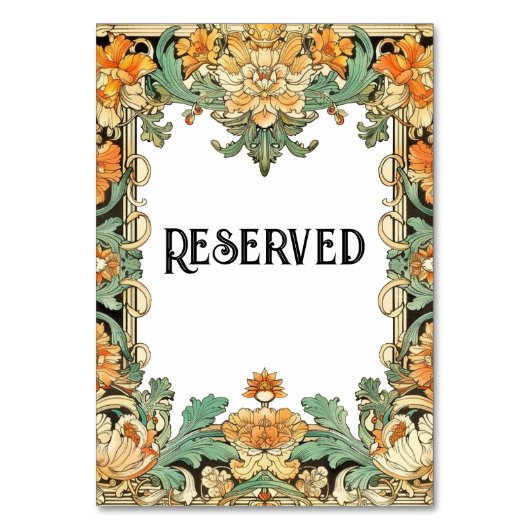 複雑なモチーフのフィリ澄んグリー、中央テーブル記号 テーブルナンバー (正面)