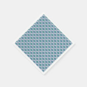 複雑なモーメントを備えた対称の青と白の絨毯 スタンダードカクテルナプキン (角)