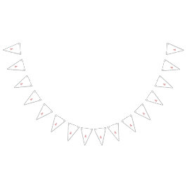 複雑なラインアートモを搭載したレッドグラフィックデザイン バンティングフラッグ