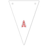 複雑なラインアートモを搭載したレッドグラフィックデザイン バンティングフラッグ (第3の旗)