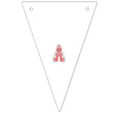 複雑なラインアートモを搭載したレッドグラフィックデザイン バンティングフラッグ (第2の旗)