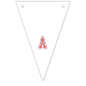 複雑なラインアートモを搭載したレッドグラフィックデザイン バンティングフラッグ (第1の旗)