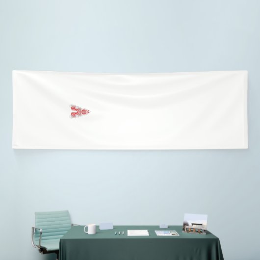 複雑なラインアートモを搭載したレッドグラフィックデザイン 横断幕 (トレードショー)