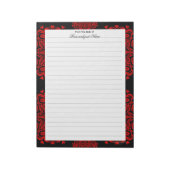 複雑なラブノート – ブラックラインのメモ帳 ノートパッド (回転)