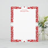 複雑なラブノート – 赤い線なし紙シート (スタンド正面)