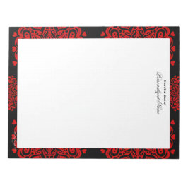 複雑なラブノート – 黒い無線のメモ帳 ノートパッド