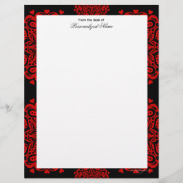 複雑なラブノート – 黒い線なし レターヘッド