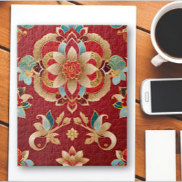 複雑な伝統的フローラ中国のジグソーパズル ジグソーパズル