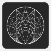 複雑な円の神聖なジオメトリ スクエアシール (正面)