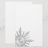 複雑な冬の雪片 便箋 (正面/裏面)