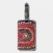 複雑な刺しゅう ラゲッジタグ (裏面縦)