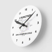 複雑な周期で機能する（クレブスサイクル） ラウンド壁時計 (傾斜)