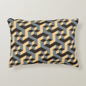 複雑な回転キュビを持つ幾何学的シームレスタイル アクセントクッション (正面)