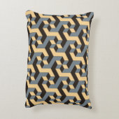 複雑な回転キュビを持つ幾何学的シームレスタイル アクセントクッション (裏面(縦))