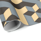 複雑な回転キュビを持つ幾何学的シームレスタイル ラッピングペーパー (ロールコーナー)