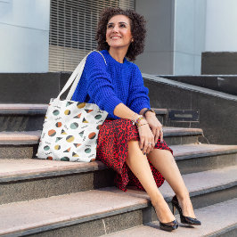 複雑な図形ストライプ トートバッグ