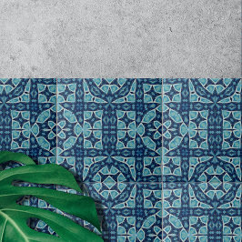 複雑な対称ソフトブルーとインジゴ タイル