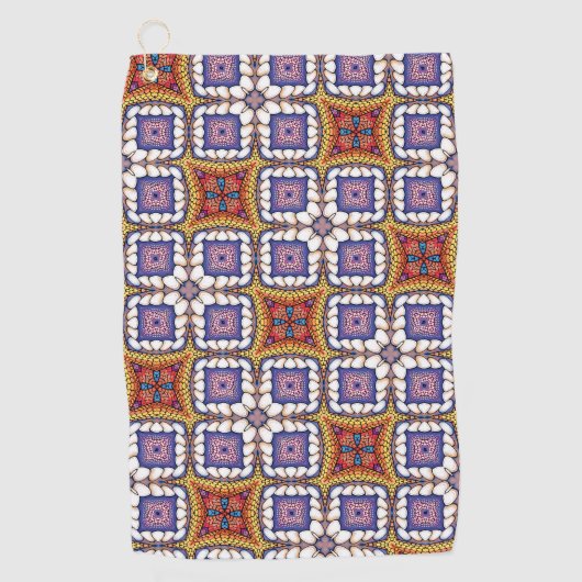 複雑な幾何学模様 ゴルフタオル (正面)