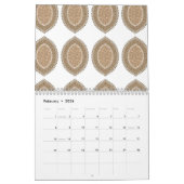 複雑な幾何学的なモティを持つ長方形の敷物 カレンダー (2月 2026)