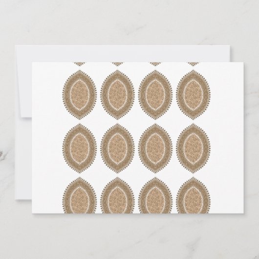 複雑な幾何学的なモティを持つ長方形の敷物 サンキューカード (正面)