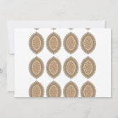 複雑な幾何学的なモティを持つ長方形の敷物 サンキューカード (裏面)