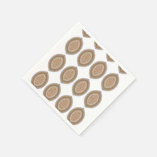 複雑な幾何学的なモティを持つ長方形の敷物 スタンダードカクテルナプキン (角)