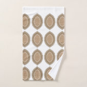 複雑な幾何学的なモティを持つ長方形の敷物 バスタオルセット (ハンドタオル)