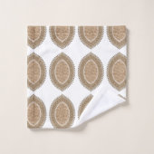 複雑な幾何学的なモティを持つ長方形の敷物 バスタオルセット (ウォッシュタオル)