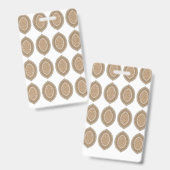 複雑な幾何学的なモティを持つ長方形の敷物 バッジ (Front & Back)