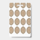 複雑な幾何学的なモティを持つ長方形の敷物 バッジ (Back)