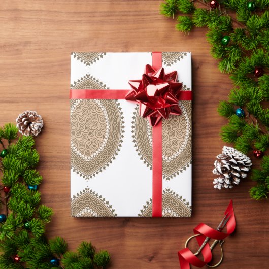 複雑な幾何学的なモティを持つ長方形の敷物 ラッピングペーパー (クリスマスギフト)