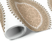 複雑な幾何学的なモティを持つ長方形の敷物 ラッピングペーパー (ロールコーナー)