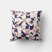 複雑な幾何学的なヴィンテージモダン、シームレスなパターン クッション (裏面)