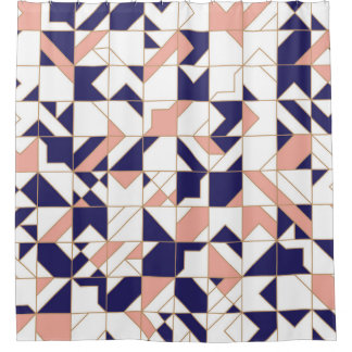 複雑な幾何学的なヴィンテージモダン、シームレスなパターン シャワーカーテン