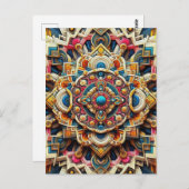 複雑な幾何学的パターン ポストカード (正面/裏面)