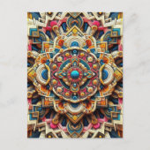 複雑な幾何学的パターン ポストカード (正面)