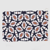 複雑な幾何学的フローラゴルフタオル ゴルフタオル (横)