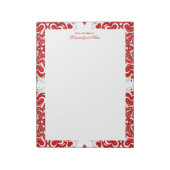 複雑な愛のノート – 赤い素線のメモ帳 ノートパッド (回転)