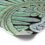 複雑な手描きフローラボヘミアンシックアート ポスター (角)