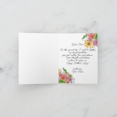 複雑な手鮮やか引き花模様母の日 カード (内部)