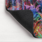 複雑な抽象芸術カラー質感 マウスパッド (コーナー)