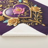 複雑な映画の入った黄金のハート シェルパブランケット (3/4)