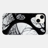 複雑な暗い根オーガニック模様のケース Case-Mate iPhoneケース (裏面 (横))