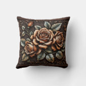 複雑な木彫りバラエレガント クッション (裏面)