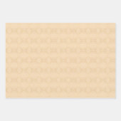 複雑な桃の緑の黄色のパターン ラッピングペーパーシート (正面3)