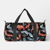 複雑な森の動物模様 ダッフルバッグ (正面)