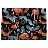 複雑な森の動物模様 ラージペーパーバッグ (裏面)